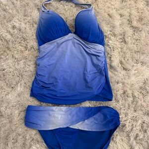 Blue Ombre Swimsuit Set